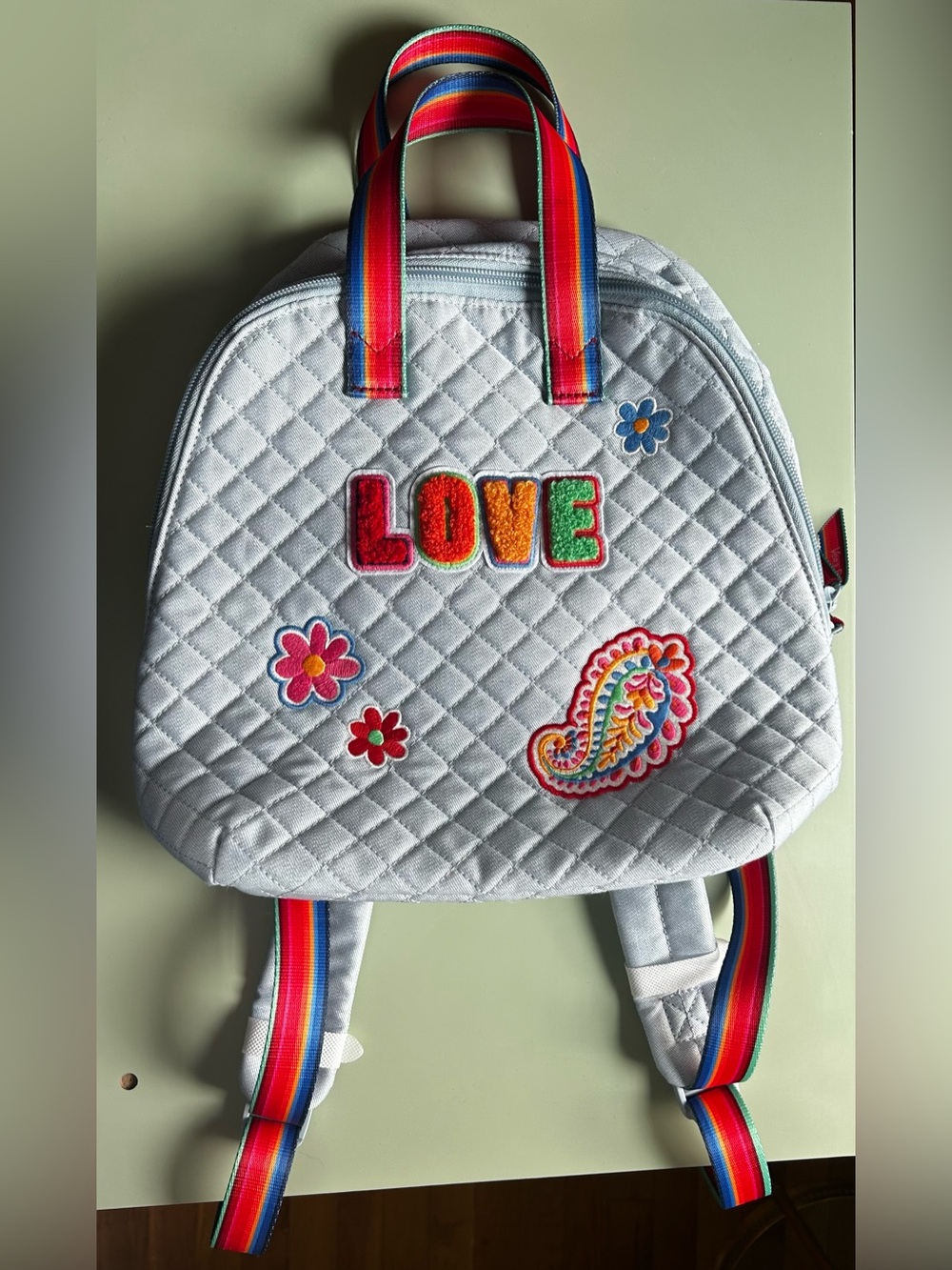 Limited Edition Vera Bradley Mini Quilted Denim “LOVE” Totepack  NWOT